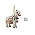 thumbnail image 2 of Christmas Tree Ornaments Acrylic 2D Flat Christmas Hanging Horse Figurines Ornament Realistic Horse Birthday Party Supplies Gifts for Xmas Party Tree Home Decor, 2 of 7