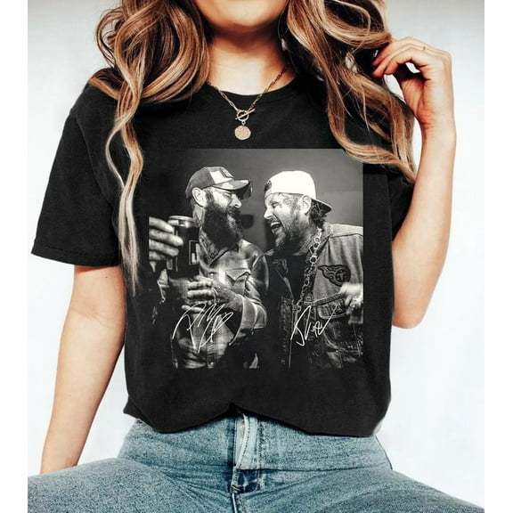90s Music Graphic T-shirt, Posty X Jelly Roll Concert 2025 Fans T-Shirt, Sizes S-5XL