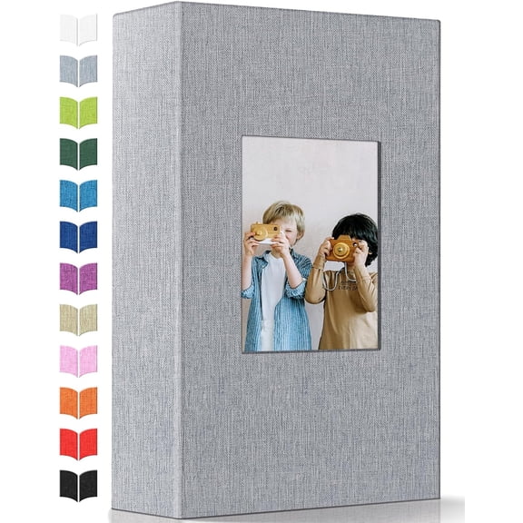 Photo Album 4x6 Photos Linen Cover Photo Books with 100/300/600 Horizontal Pockets, Slip-in Picture Albums for Family Wedding Anniversary Baby Vacation Pictures