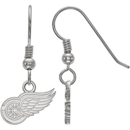 LogoArt NHL Detroit Red Wings Sterling Silver Extra Small Dangle Earrings