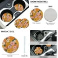 thumbnail image 5 of Renewold Daisy Hippie Flower Yellow Green Car Accessories Full Set, Universal Car Seat Covers Steering Wheel Cover Seat Belt Pad Cup Holder Key Chains 11 PCS Car Accessories Fit for Most Vehicles, 5 of 7