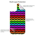 thumbnail image 4 of DistinctInk Custom SKIN / DECAL compatible with OtterBox Defender for iPhone 11 Pro (5.8" Screen) - Rainbow Black Chevron Stripes Wave - Chevron Stripes Pattern, 4 of 5