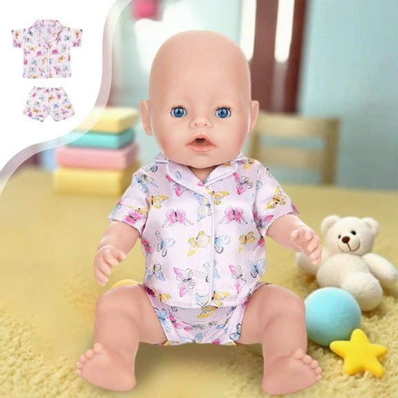 Yunuuuoa 5 Packs Christmas Doll Clothes Set Short Sleeve Shorts Costume Outfit for 16" Dolls Holiday Dress Up Party Gift Fashion Playtime Accessories