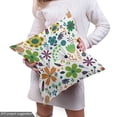 thumbnail image 5 of Ambesonne Flower Fabric by the Yard Upholstery, Pointed Petals Floral Art, 1 Yard, White Multicolor, 5 of 5