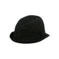 thumbnail image 4 of Womens Fuzzy Fedora w/ Band - Black - Small/Medium, 4 of 4