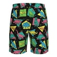 thumbnail image 6 of Naloa Geometric Dinosaur Men's Beach Shorts, Surfing shorts, Swim trunks, Quick Dry Swim Trunks for Surfing Beach Fun - 3X-Large, 6 of 9