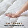 thumbnail image 5 of Premium Cotton Fitted Mattress Pad, Queen Quilted Soft Mattress Topper with Down Alternative Fill, Deep Pocket Fits 8-22 inch Mattress (60x80" White), 5 of 7