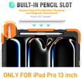 thumbnail image 2 of Funda HXCASEAC para iPad Pro 13 2024 con soporte para lápices, color naranja, 2 of 9