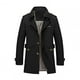 thumbnail image 5 of L;Army Green Abrigo para hombre Color sólido Cuello vuelto Chaqueta de un solo pecho Cortavientos Casual Business Trench Outwear para otoño invierno, 5 of 5