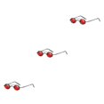 thumbnail image 2 of ZheElen Punk Rock Fashion-Proof pour Hommes et Femmes Lunettes de Protection Rondes UV400 C8 3Set, 2 of 6