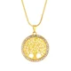 thumbnail image 4 of FSUNION 2025 nueva moda Árbol de la vida cristal redondo pequeños colgantes collar pendientes elegantes para mujeres gargantillas joyería regalos, 4 of 5
