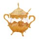thumbnail image 2 of Azucarero, tarro de almacenamiento dorado con tapa, cuchara, bote de almacenamiento para condimentos, recipiente de azúcar para cafetería, cocina, BLESIY Tazón de azúcar, 2 of 8