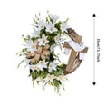 thumbnail image 3 of SIYTUAU Easter Wreath With Cross Garland Artificial Cream Lilies And Foliage Spring Door Decor For Religious Festive Home, 3 of 7