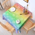 thumbnail image 2 of Pioneer Flower Floral Print Pattern Square Tablecloth, Waterproof Wipeable Spillproof Washable Table Cover for Home Kitchen Party Decor, 60"x60", 2 of 6