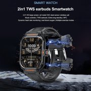 Rainbuvvy GT55 2.01 Inch Smart Watch Portable Bluetooth Headset IP67 Support Android 5.0/iOS 9 Compatible Sports Watch Silver