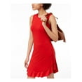 thumbnail image 2 of MAISON JULES Womens Red Ruffled Hem Sleeveless A-Line Dress M, 2 of 2