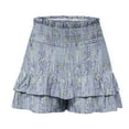 thumbnail image 5 of Rezuofi 2 Pcs Shorts for Women Trendy Summer High Waisted Ruffle Tiered Skirt Skorts Dressy Casual Cute Flowy Beach Vacation Shorts, 5 of 5