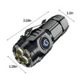 thumbnail image 2 of KQJQS Mini Flashlight 2550 Lumens Rechargeable USB C Fast Charging, Small Flashlights High Lumens 5 Modes, Pocket Flashlighs with Clip, Magnetic Flashlight for Camping, Hiking, Torch,Emergency, 2 of 7