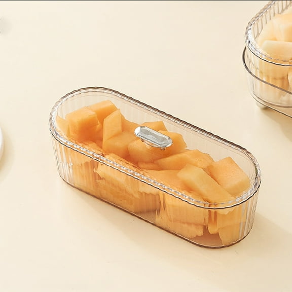 Hovmgk Multifunctional Food Storage Container, Transparent Organizer Box for Nuts, Snacks, Candies, Fruit, and More, Leak-Proof, Stackable Storage Box for Kitchen & Home Organization, White, Clear