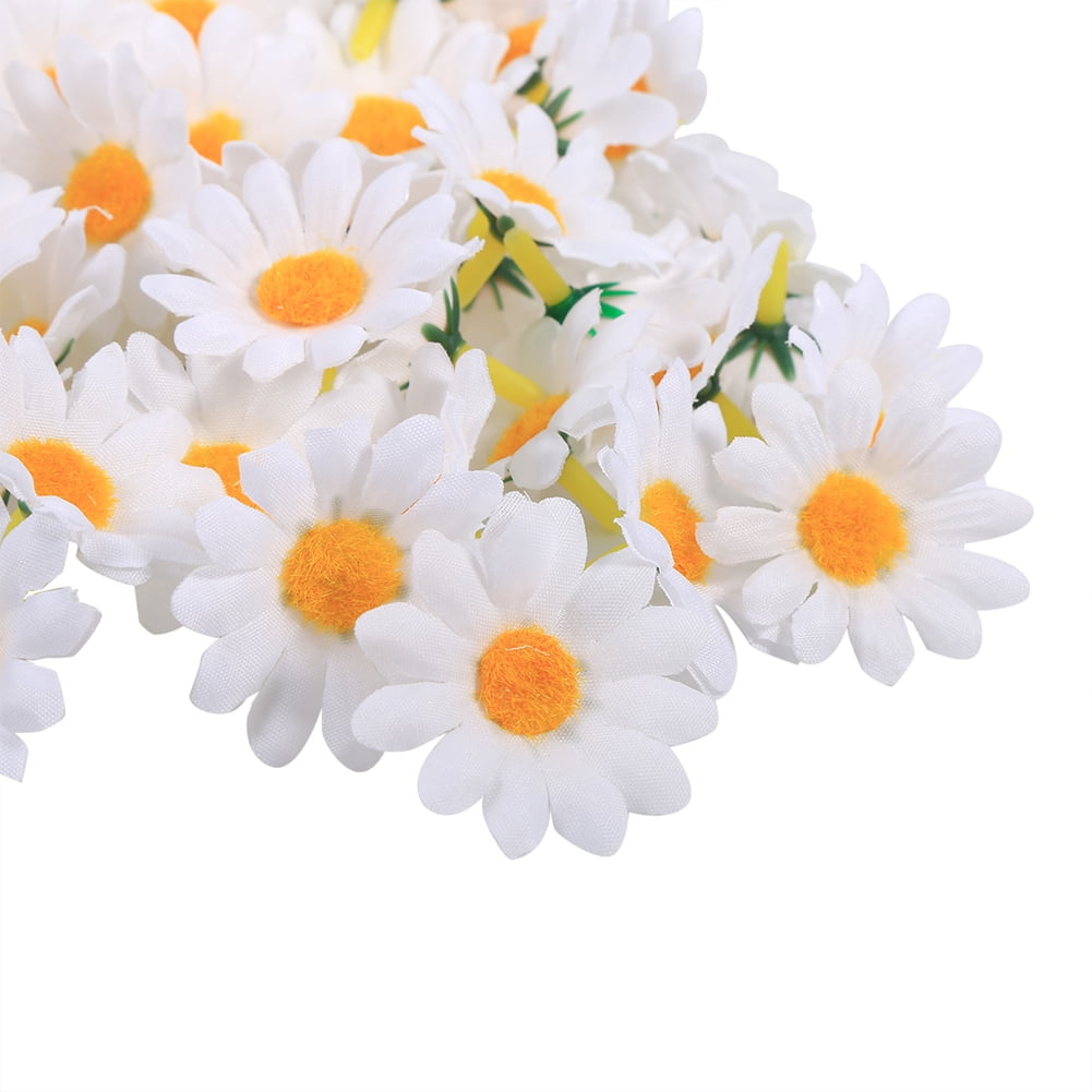 Anauto 11 Colors 100PCS Artificial Gerbera Daisy Fabric Flower Head
