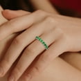 thumbnail image 5 of TriJewels 1.04 ctw Green Garnet (3.00 mm) 9 Stone Wedding Band in 10K White Gold, 5 of 6