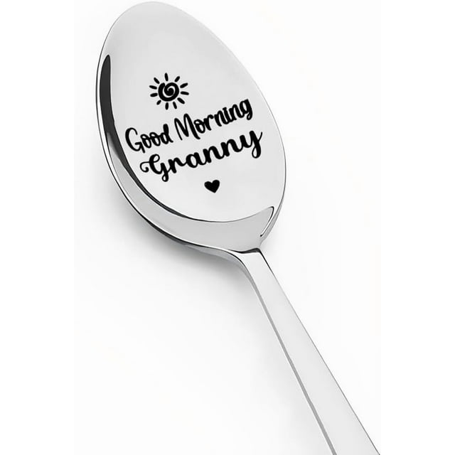 Grandma Mother's Day Birthday Gifts for Women Grandmother Good Morning Granny Spoon Gifts for Grammy I Love You Grandma Gifts for Grandmommy Long Distance Gift for Nana Gigi Tea Coffee Lover Spoons