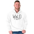 thumbnail image 3 of WWJD What Would Jesus Do Hoodie Sweatshirt Women Men Brisco Brands S, 3 of 6