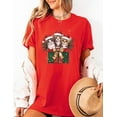 thumbnail image 3 of Christmas Kittens T-Shirt Cute Cats in Santa Hats Holiday Gift Box Tee Funny Cat Lover Shirt Xmas Pet Lover Top for Women Kids Men Vintage, 3 of 5