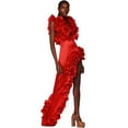 thumbnail image 2 of MDUKONU Women's Modest One Piecewomen's High Waisted One Piece Striped One Piece Red S, 2 of 5