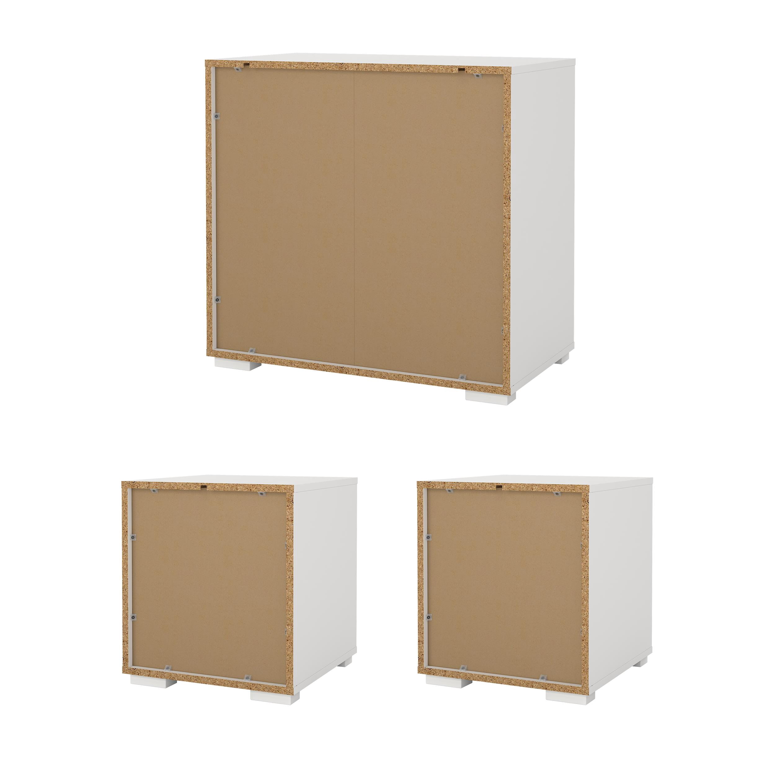 Tvilum Sofia 3-Piece Engineered Wood Bedroom Set in White