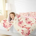 thumbnail image 5 of Homewish Kawaii Salamander Axolotl Full Size Comforter Sets,Mermaid Tail Bedding Comforter Set,Pink Beige Bedding Sets For Girl Kids,Breathable Home Decor Reversible,3-Piece, 5 of 9
