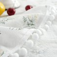 thumbnail image 4 of Mantel redondo de algodón con borlas, cubierta de mesa Circular Floret a prueba de polvo para cocina, comedor, decoración de mesa, 4 of 4