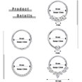 thumbnail image 4 of Jstyle Daith Earrings 16G Stainless Steel Cartilage Helix Tragus Nose Hoop Piercing Jewelry 8MM 10mm CZ Hinged Septum Rings, 4 of 7