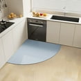 thumbnail image 2 of Grrvtrz Fan Shaped Solid Color Floor Mats Diatom Mud Oil and Can Be Wiped Kitchen Floor Mats Non-slip Bathroom Mats Household Carpet Size 27.5x27.5in,Bathroom Decor,Bathroom Accessories, 2 of 7