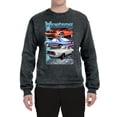 thumbnail image 2 of Wild Bobby, Mustang Ford Classics Cars and Trucks Unisex Crewneck Graphic Sweatshirt, Heather Black, Large, 2 of 6