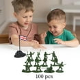 thumbnail image 3 of lionlar 100 Pcs Figurines de Soldats Miniatures avec Drapeau National Diverses Poses Vert, 3 of 9