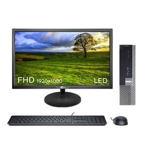 Dell Optiplex 9020 USFF Ordinateur de bureau, Intel i5 Gen 4 @2.9GHz 8GB DDR3 RAM, 256GB SSD, 22inch Moniteur, clavier et souris, Windows 10 Pro(64bit)- Rénovés