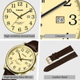 thumbnail image 2 of Watch for Men,Analog Quartz Waterproof Wristwatch with Date and Leather Band,Casual Fashion Mens Watches Gift for Man, 2 of 8