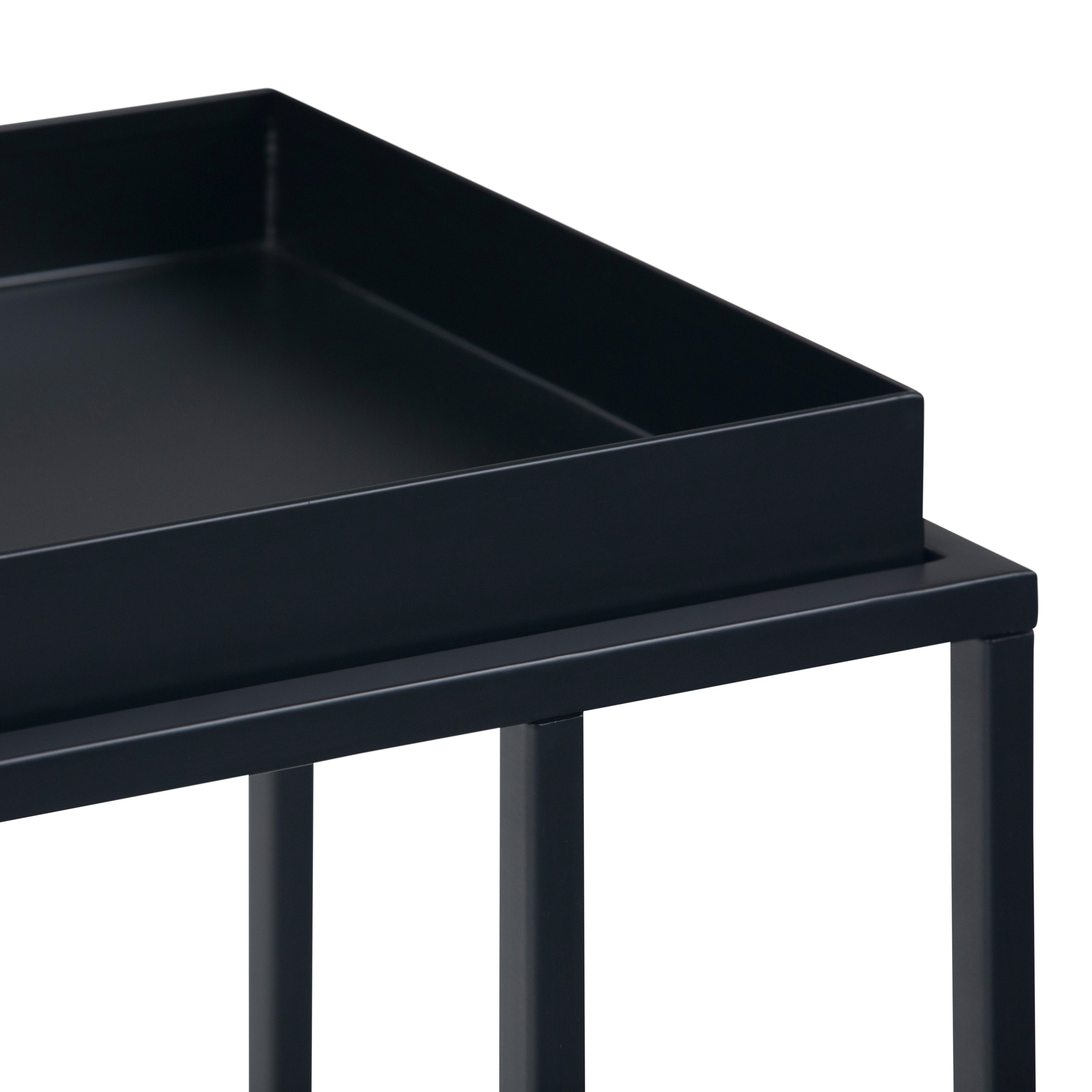 Wyndenhall morton modern industrial 18 inch on sale wide metal tray top c side table