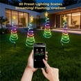 thumbnail image 3 of TCHSIN 4Pack Spiral Christmas Tree Pathway Lights, Smart Outdoor Christmas Decorations Spiral Tree, Walkway Lights for Yard, Patio, Pathway Decorations-APP Control Waterproof (1.6FT-8P), 3 of 8