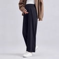 thumbnail image 4 of Purcolt Womens Maternity Over The Belly Wide Leg Pants Stretchy High Waist Loose Fit Baggy Pregnancy Pants Business Work Office Trousers, 4 of 6