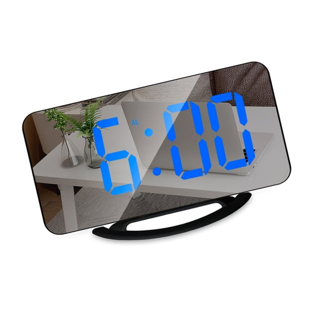 Seitruly Proyector pequeño Reloj digital multifuncional Linterna LED Relojes de proyección automática Decoración para el hogar Luz blanca, azul Type5 NO5