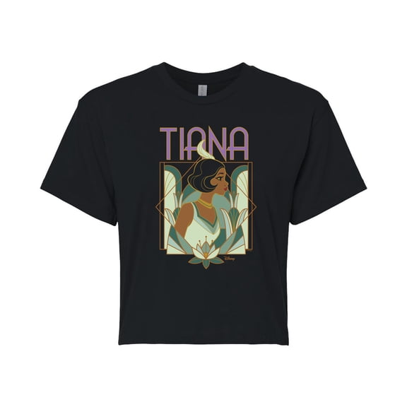 Disney - Tiana Deco - Juniors Cropped Graphic T-Shirt