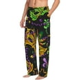 thumbnail image 2 of Xecao Mardi Gras Surface Men's Straight Lounge Pajama Pants: The Ultimate in Comfortable Sleepwear, 2 of 9