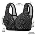 thumbnail image 4 of BRGZLK Front Closure Bras for Women Wireless Comfort Full Coverage Traditional Lightly Padded Seamless Everyday Wireless Snap Closing Bra Black XXL, 4 of 5