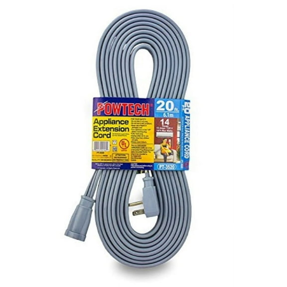 Powtech CECOMINOD071500 14 Gauge 20 ft Air Conditioner and Appliance Extension Cord