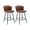 Brown - PU, variant on Guyou 26” Counter Height Bar Stools Set of 2, Modern PU Upholstered Kitchen Island Chairs, Barstools with Back and Footrest for Kitchen Island Pub Restaurant, Green