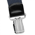 thumbnail image 3 of Buyless Fashion Textured Suspenders for Men - 48" Adjustable Straps 1 1/2" - X Back with Metal Clips - Navy, 3 of 8