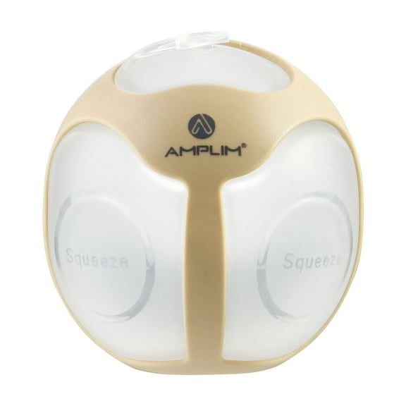 Amplim Wearable Manual Breast Pump, In-Bra Hands-Free Silicone Milk Collector for Breastfeeding, Strong Letdown Suction, Leakproof 4oz Milk Saver, Comfortable Nursing Shells, HSA/FSA Eligible, Brown