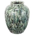 thumbnail image 1 of Benzara BM180967 Drip Glazed Terracotta Vase with Tapered Bottom, Multi Color, 1 of 1